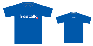 ロンハー new freetalk Tシャツ（いいねブルー）